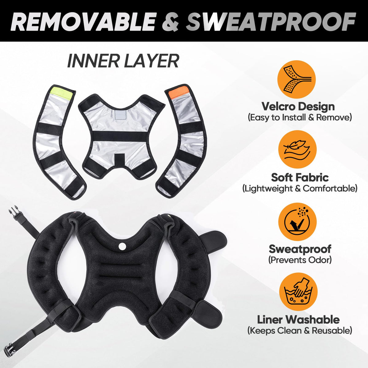 10lbs/Pair Adjustable Ankle Weights & 5lbs Weighted Vest Y92438
