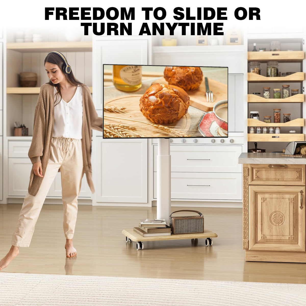 Rolling TV Stand for 32-70 Inch TVs B883188