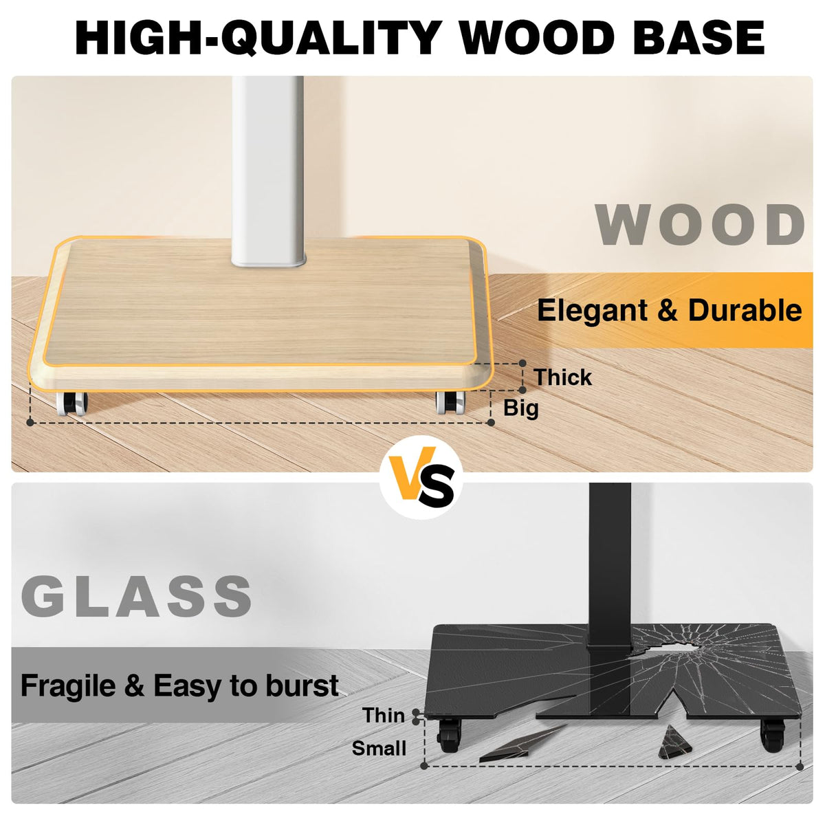 Rolling TV Stand for 32-70 Inch TVs B883188
