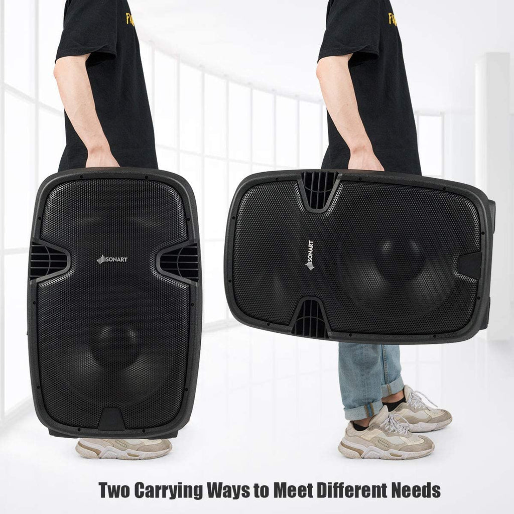 Portable 15" PA Speaker System Set Q9750