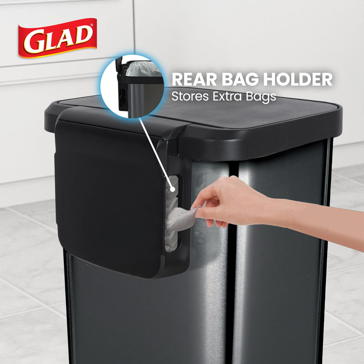 13 Gal Stainless Steel Trash Can L5978