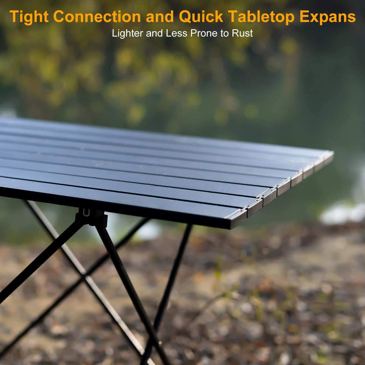 Foldable Aluminum Camping Side Table with Carry Bag L61224