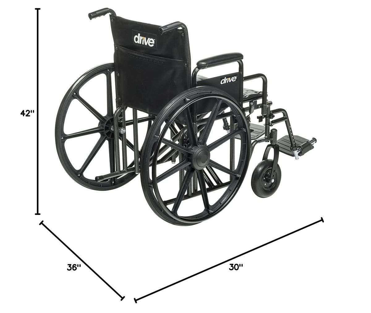 Black Bariatric Wheelchair with Elevating Leg Rests U613411