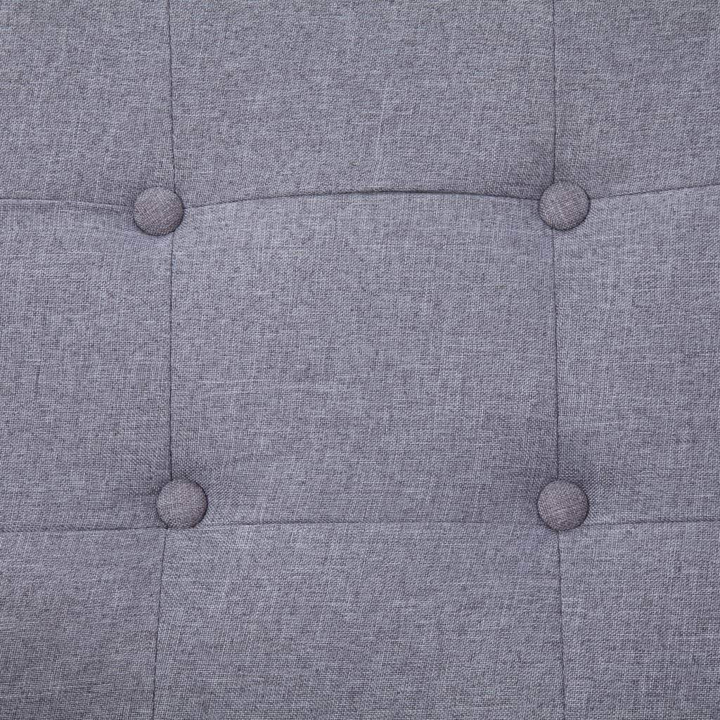 Light Gray Fabric 2-Seater Sofa with Armrests K9148