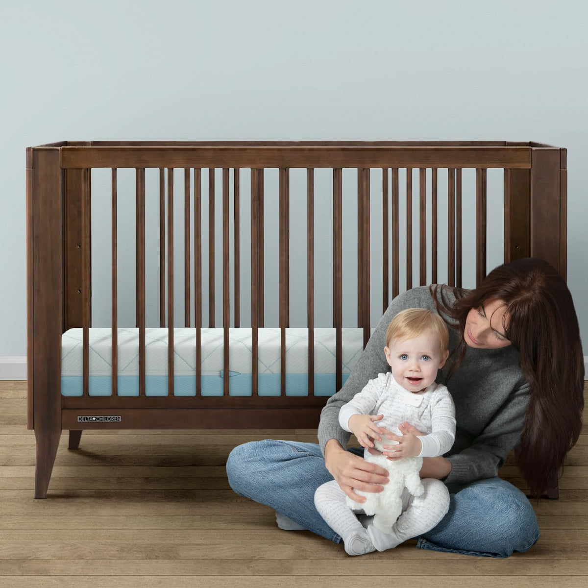 2-Stage Crib and Toddler Mattress with Removable Machine Washable Waterproof Cover X474
