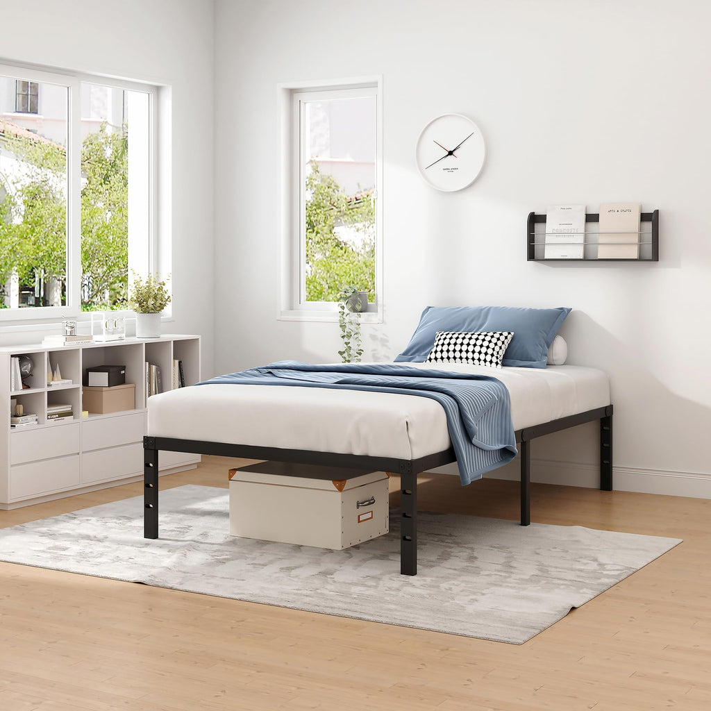Metal Bed Frame with Storage Space, 14 Inch Q609