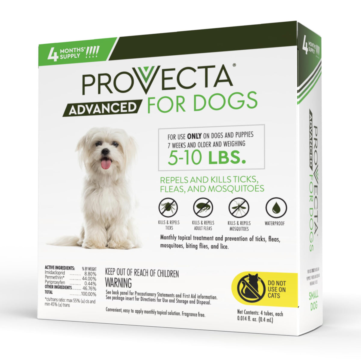 Flea & Tick for Small Dogs 5-10 lbs, 4-Month Supply N27114