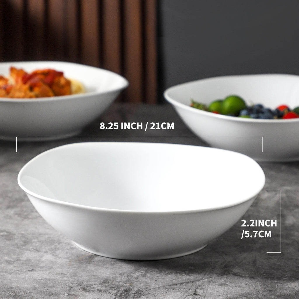 4 Pc 35 oz Porcelain Pasta Bowls R760