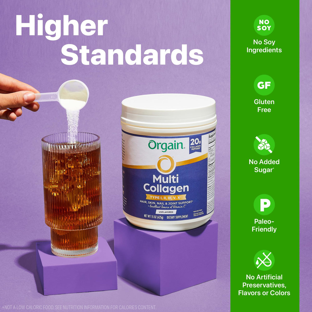 Unflavored Hydrolyzed Multi Collagen Peptides Powder 15oz P813117