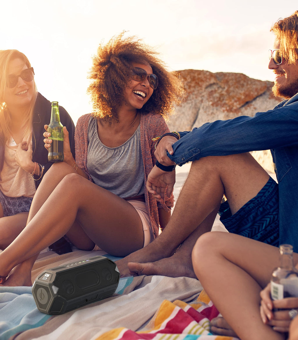 Black Waterproof Portable Bluetooth Speaker V546