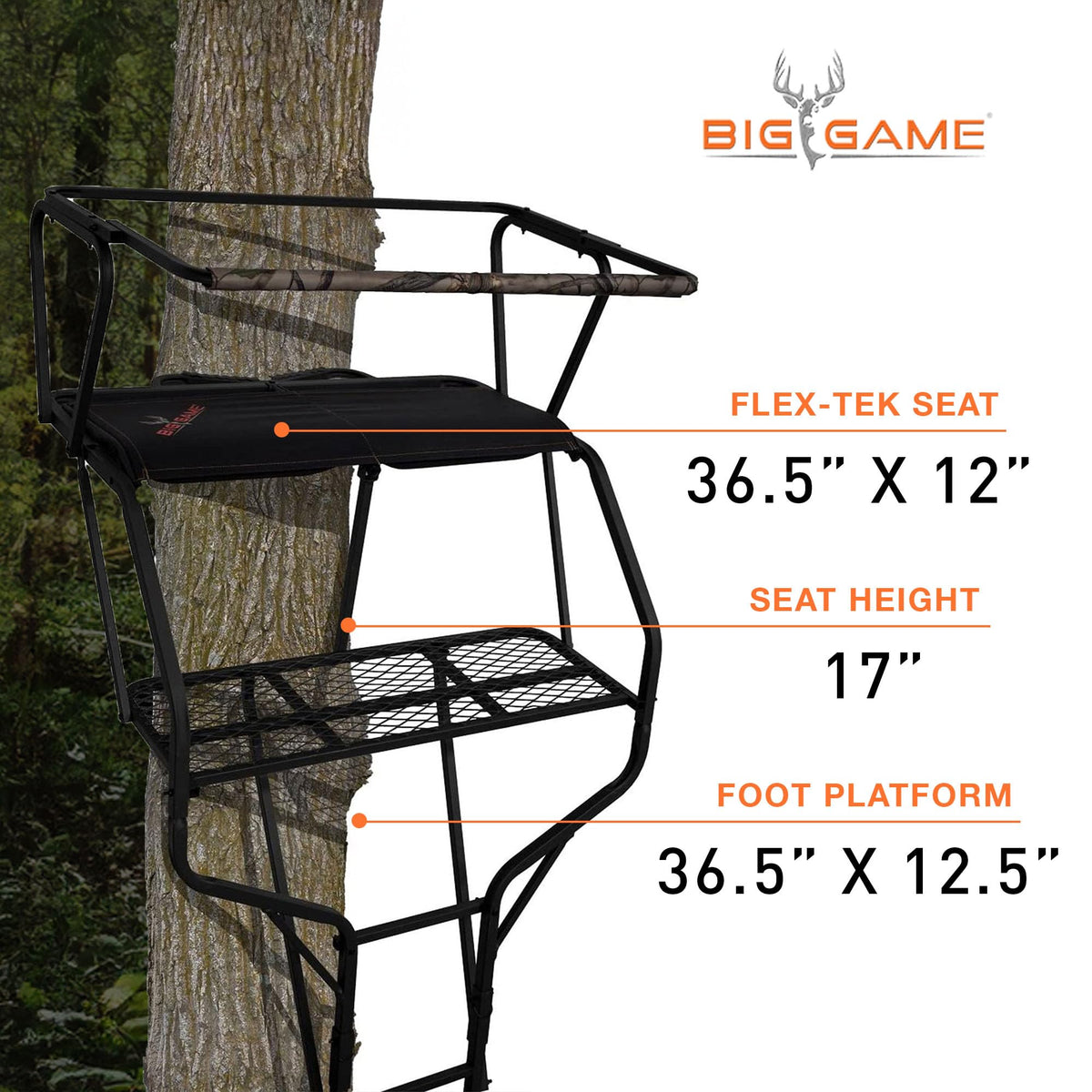 2 Person 18 Foot Tall Portable Hunting Tree Ladder Stand (2 Pack) M78776