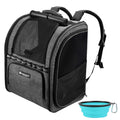 Dark Grey Breathable Mesh Cat Backpack Carrier Y141529