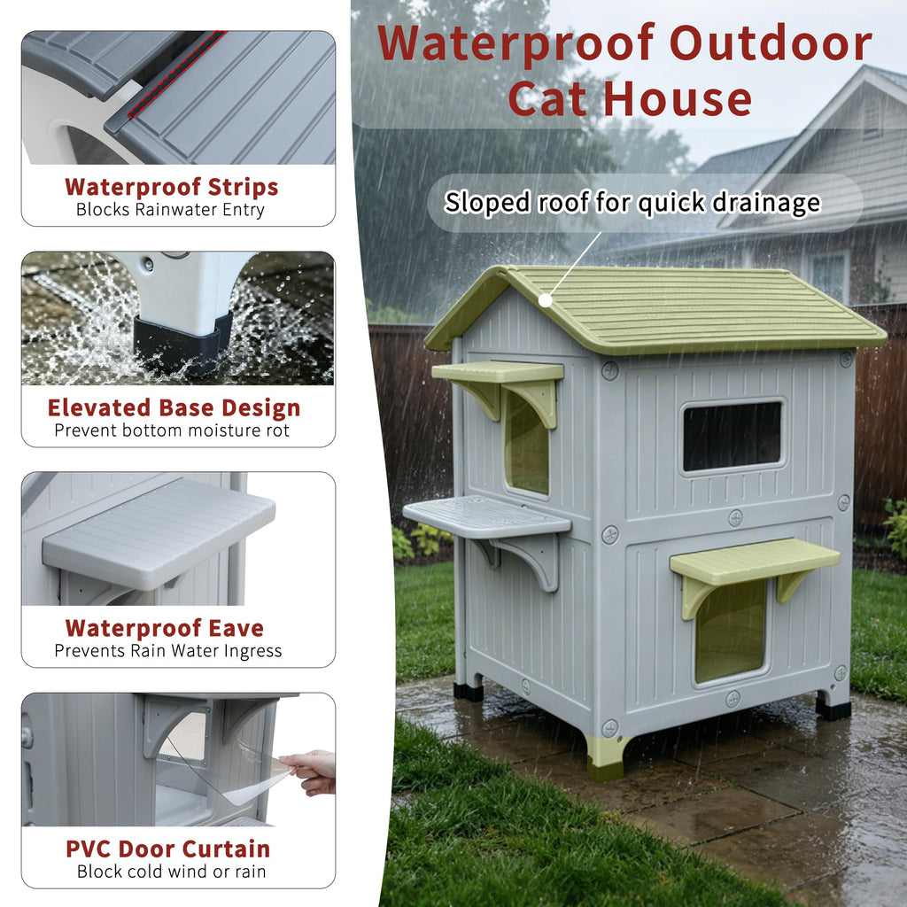 Insulated Outdoor Cat House C835899