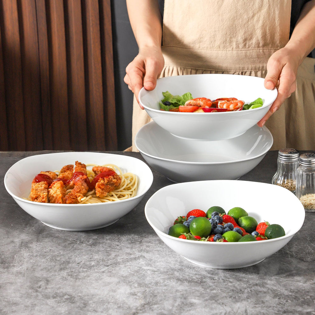 4 Pc 35 oz Porcelain Pasta Bowls R760