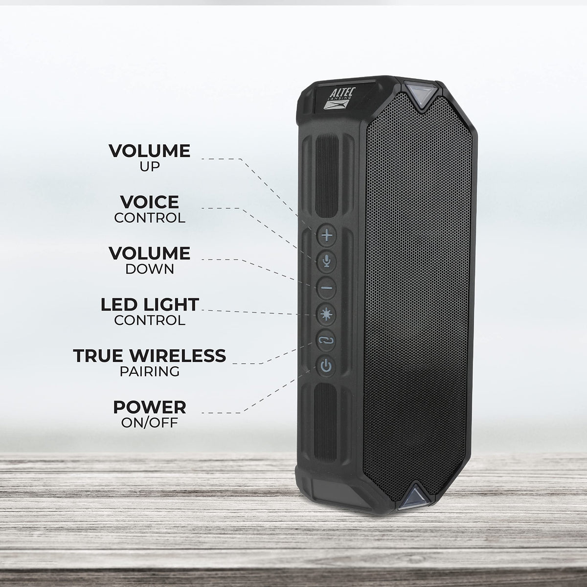 Black Waterproof Portable Bluetooth Speaker V546