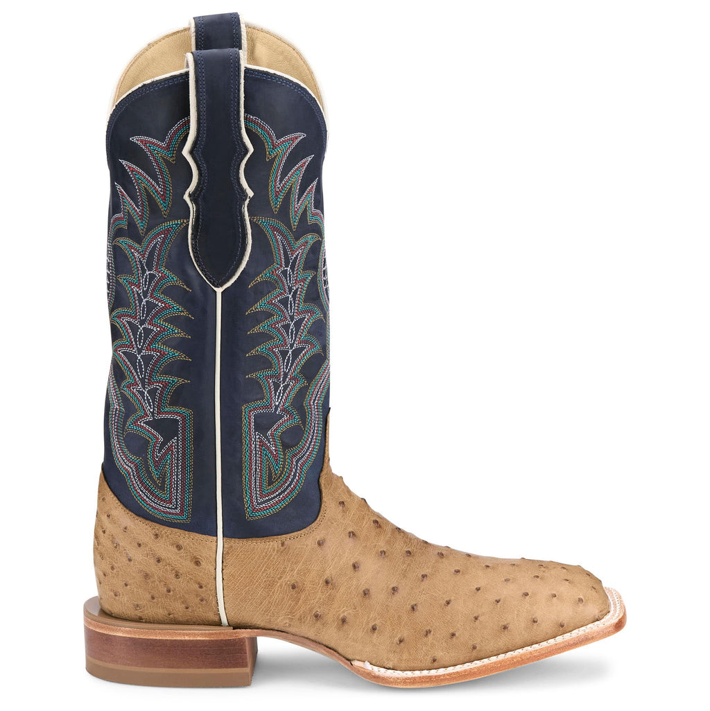 Tan Full Quill Ostrich Cowhide Boots K73258