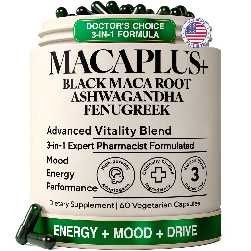 Organic Black Maca Root Capsules 60ct Z4042
