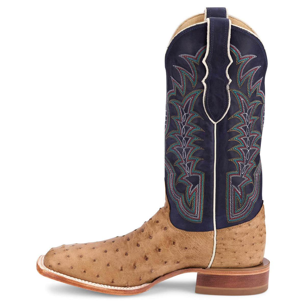 Tan Full Quill Ostrich Cowhide Boots K73258