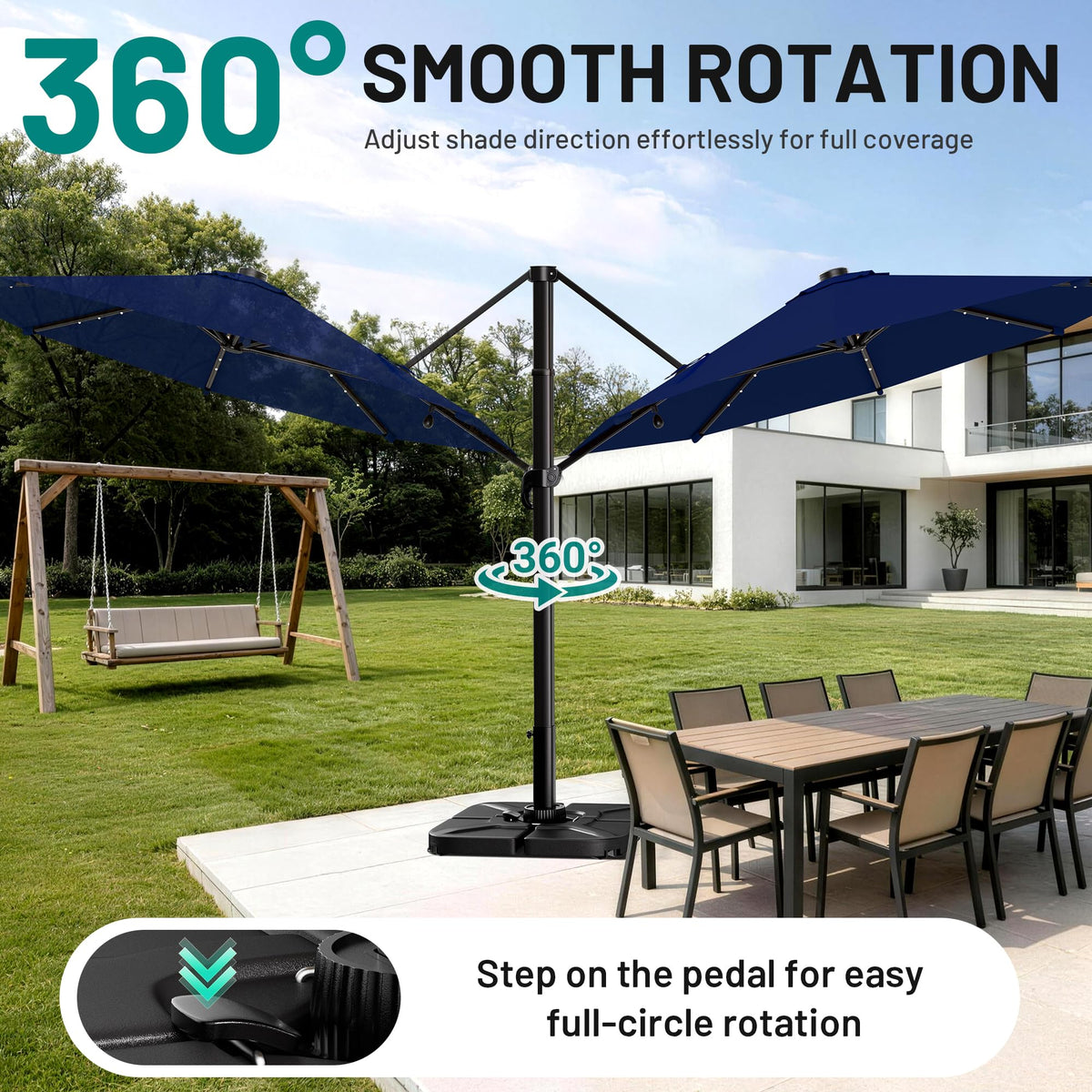 Cantilever Patio Umbrella with Lights X512