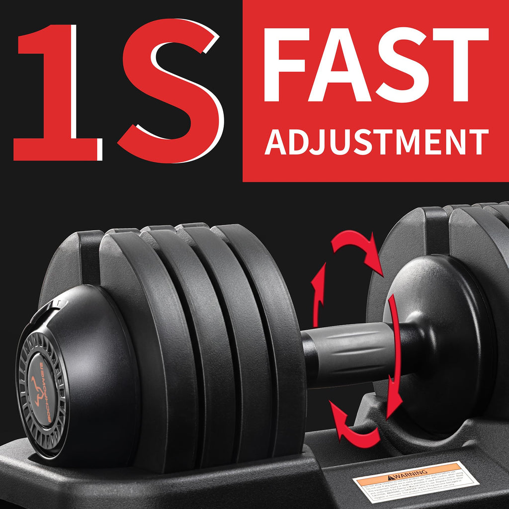 Adjustable Free Weights Dumbbells Set of 2, 52 lbs F34378