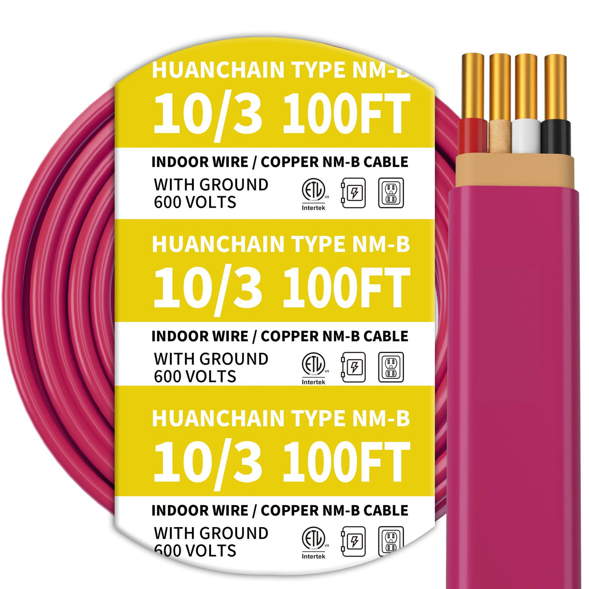 Pink 100FT Non-Metallic Sheathed Cable Z9461
