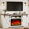 Fireplace TV Stand with Sliding Barn Door G797