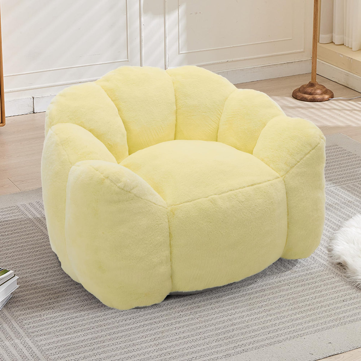 Yellow Memory Foam Bean Bag Chair P863