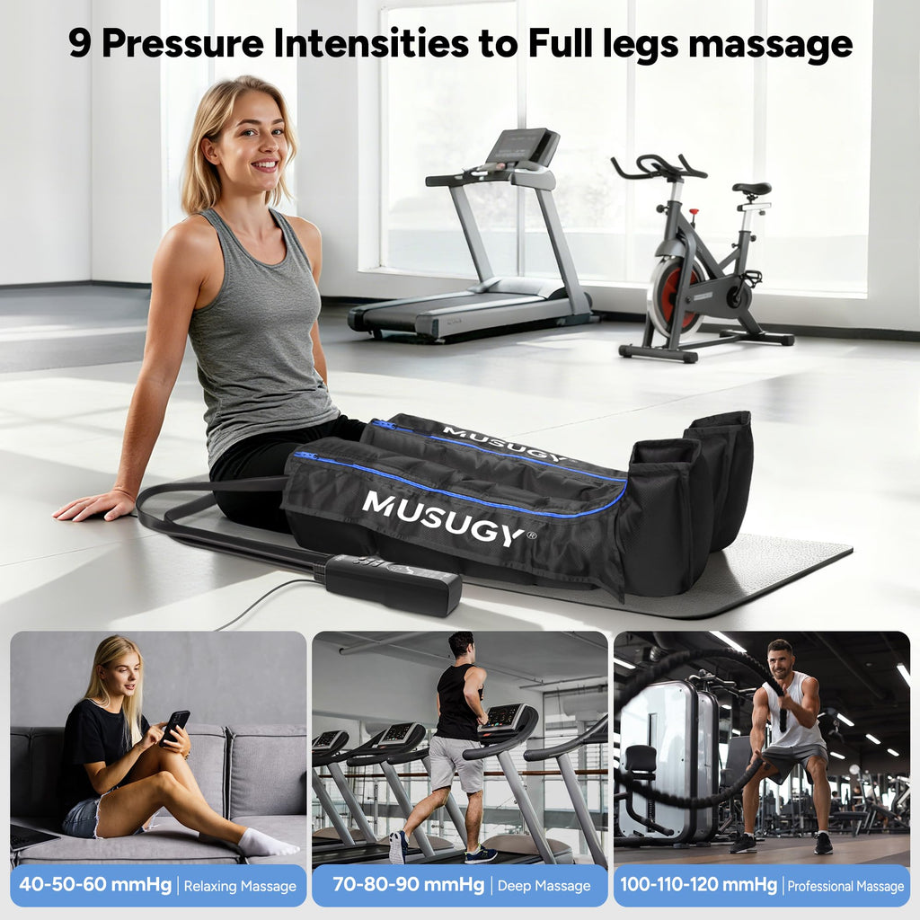 Leg Compression Massager with 9 Intensity, 6 Modes, 3 Timers J766