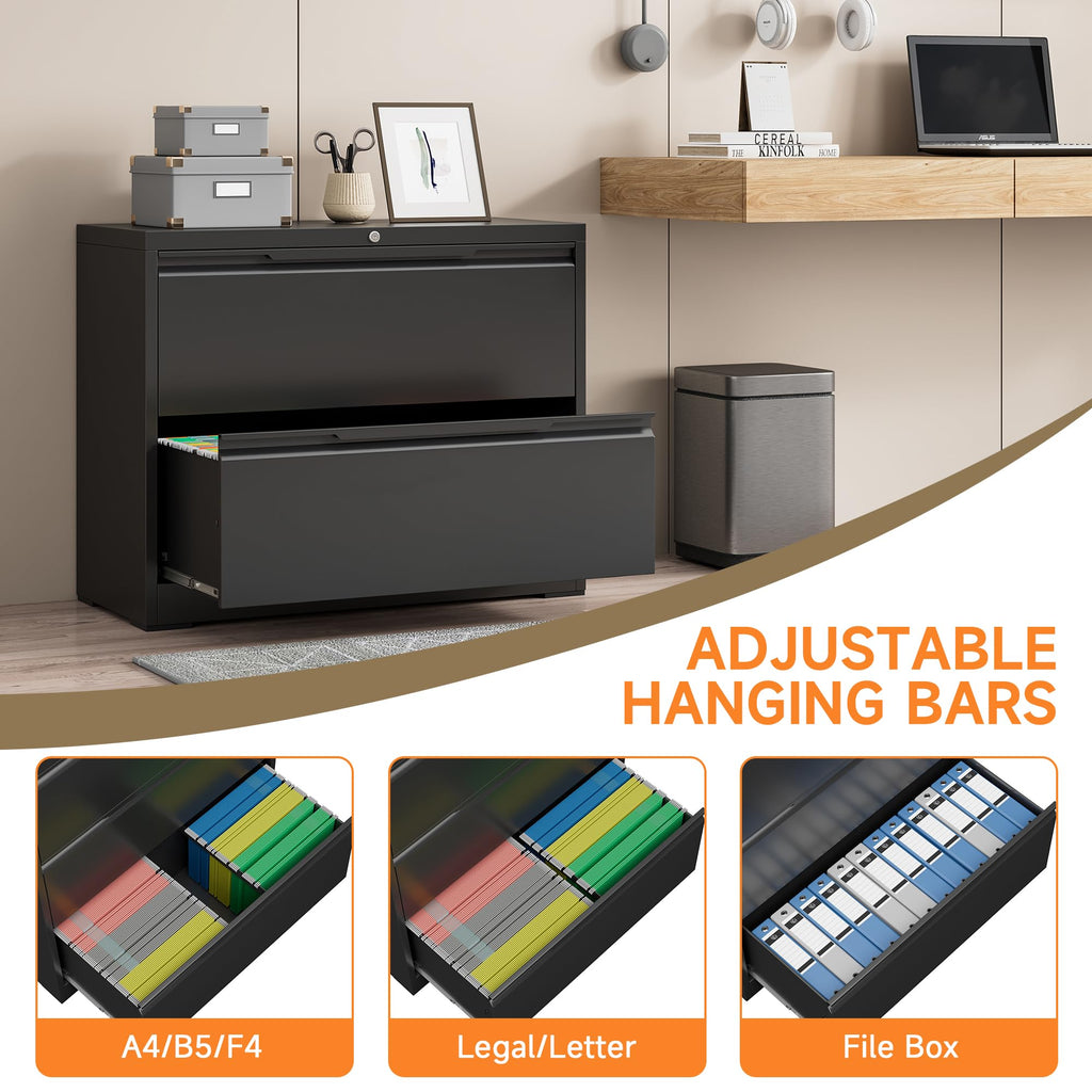 Metal File Cabinet with Lock, 2 Drawer Z8098