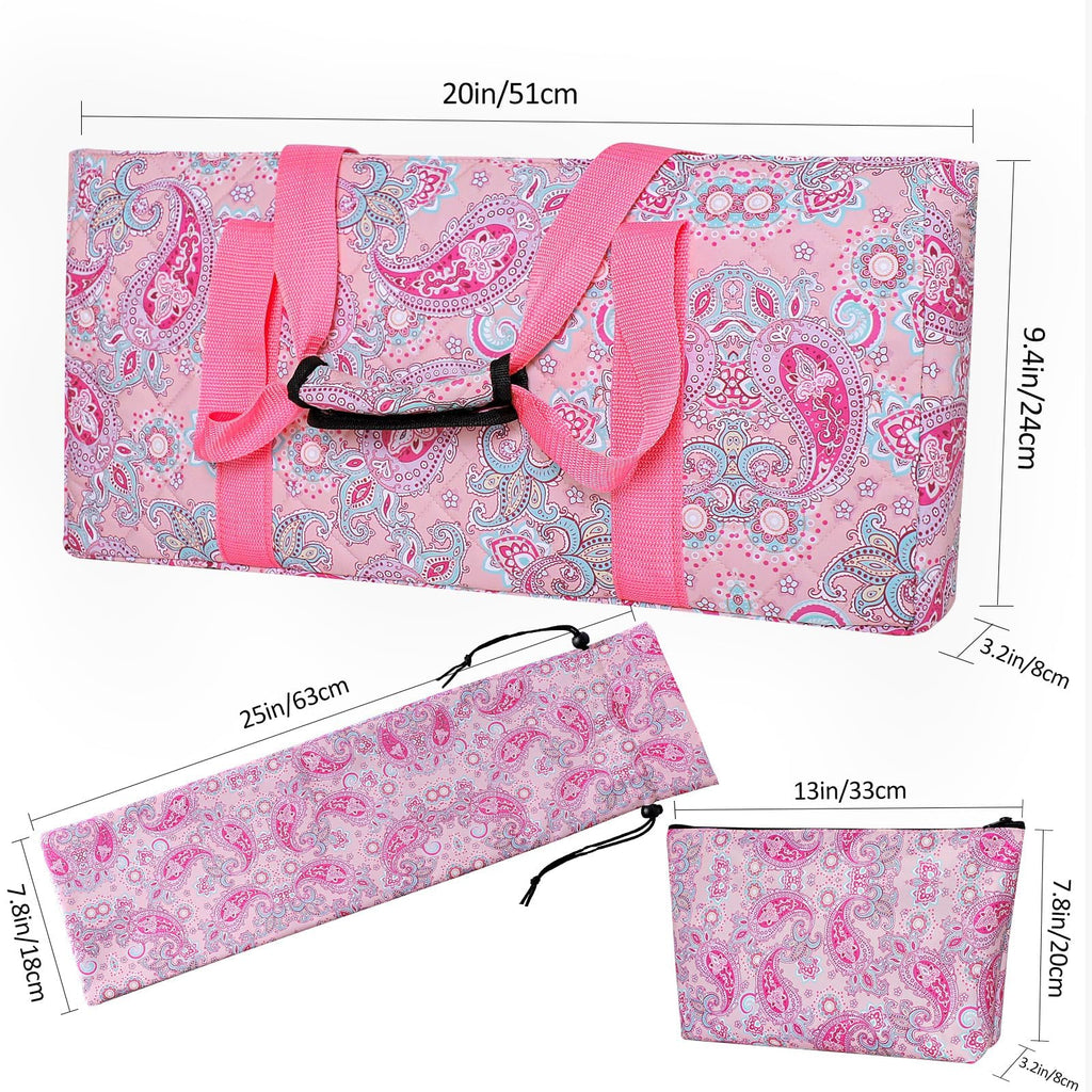 American Mahjong Game Set, 166 Pink Tiles, 4 All-in-One Color Rack/Pushers & Drawstring Bag K87127