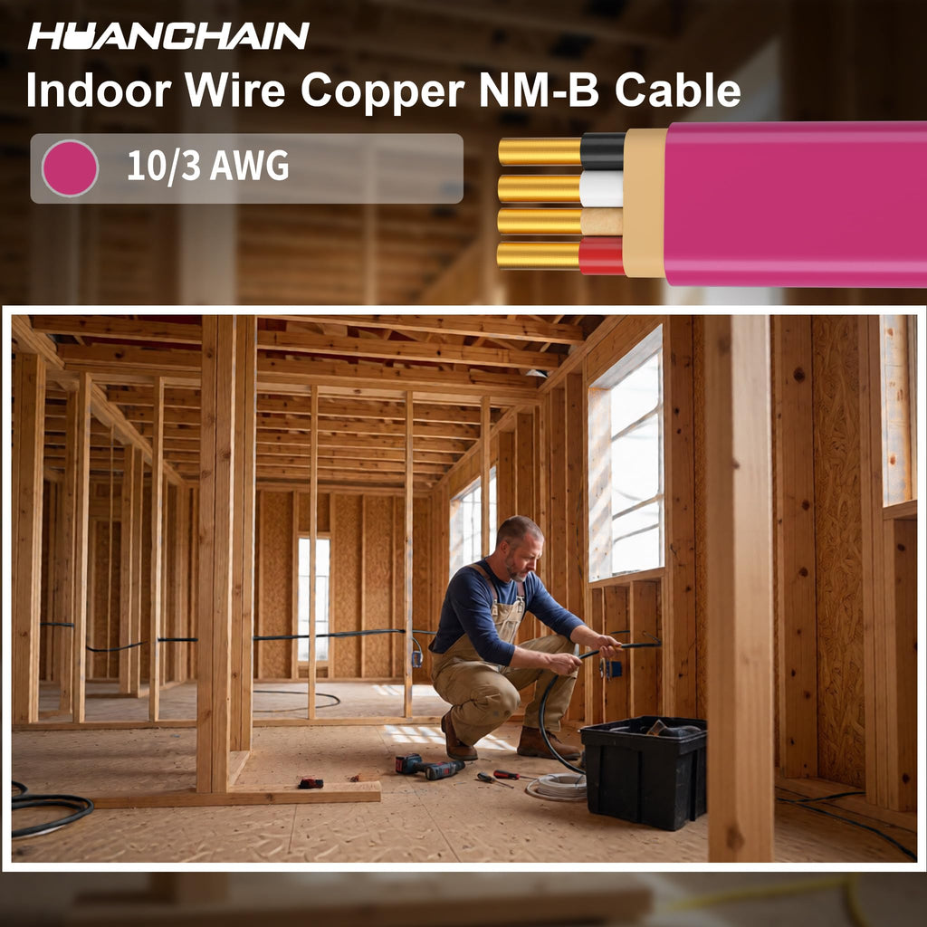 Pink 100FT Non-Metallic Sheathed Cable Z9461