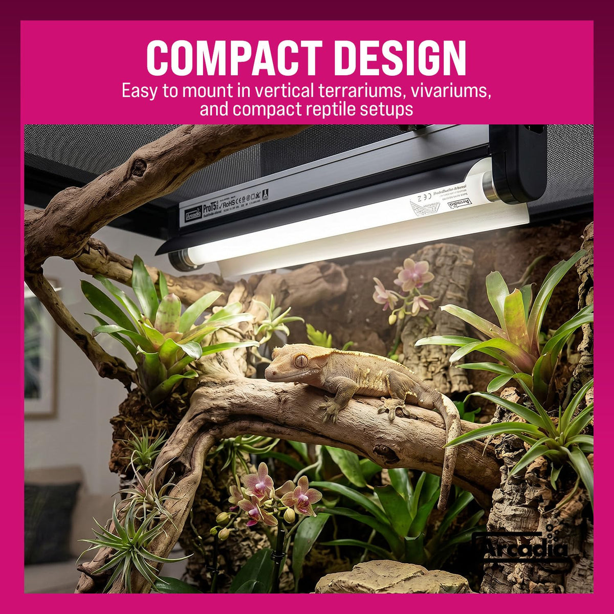 22.5" 24 Watts 6% UVB Reptile Light Fixture Kit J43244