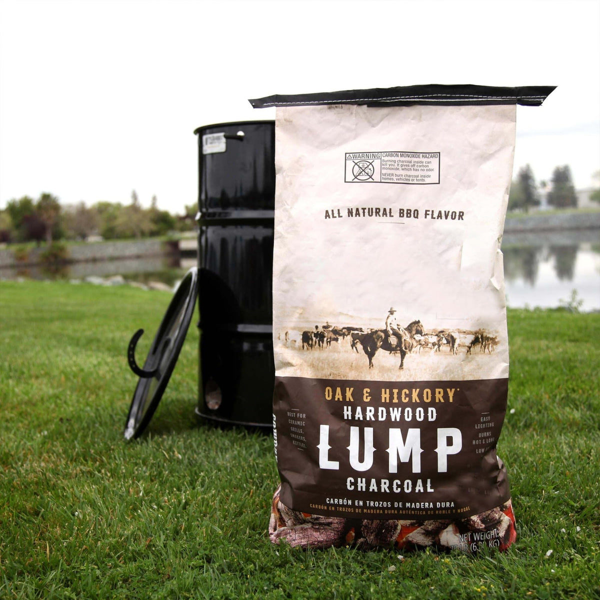Oak & Hickory Hardwood Lump Charcoal 2 Pack 15 Lbs H866