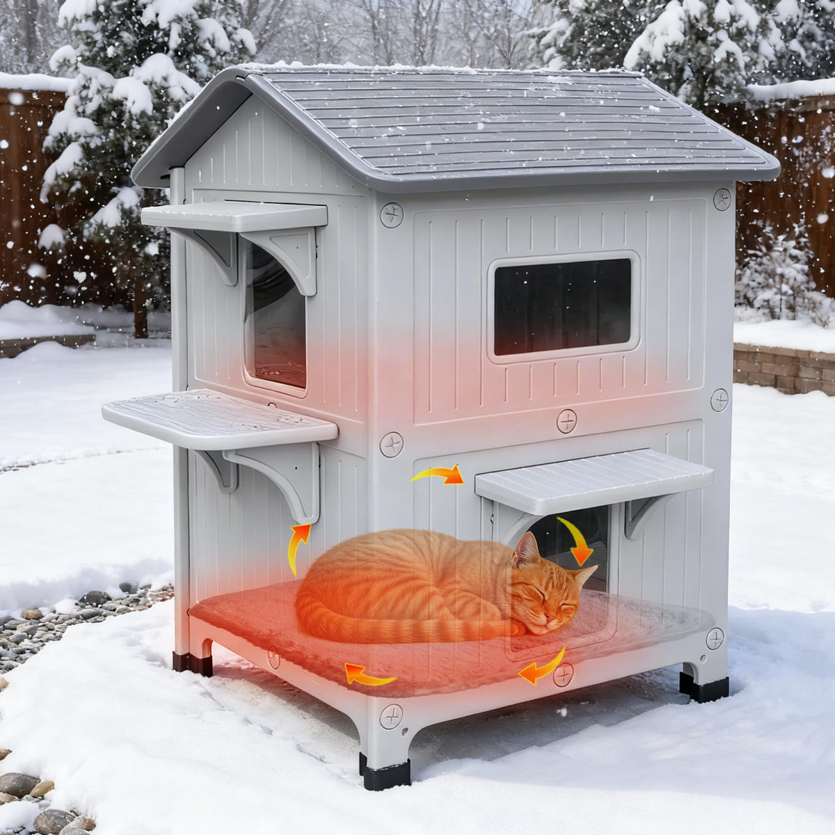 Insulated Outdoor Cat House C835899