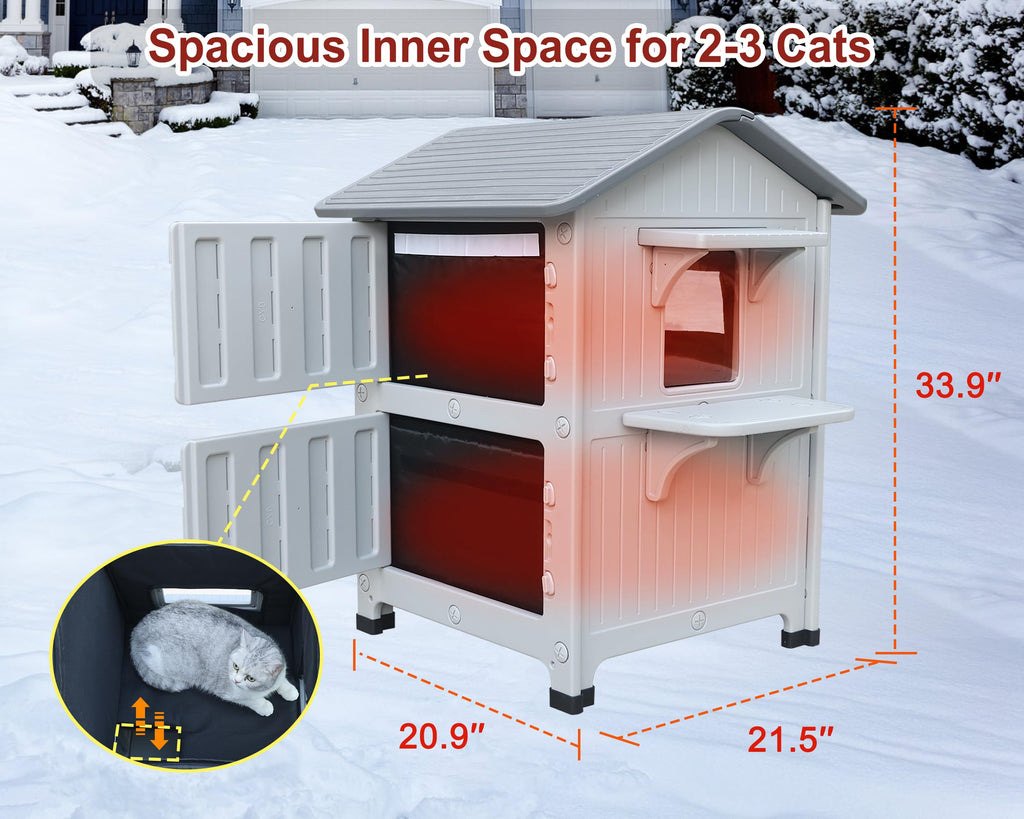 Insulated Outdoor Cat House C835899