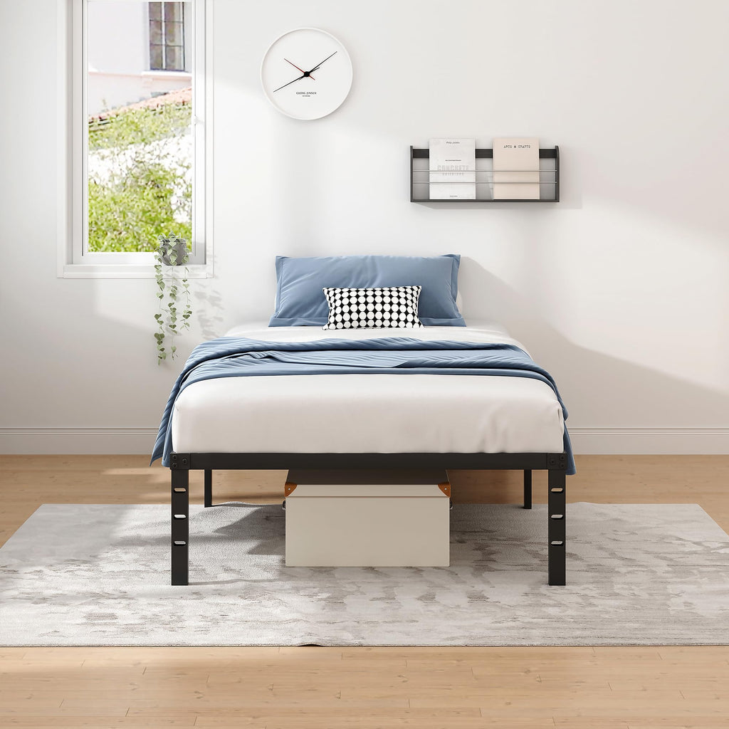 Metal Bed Frame with Storage Space, 14 Inch Q609