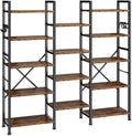 5 Tier Wide Bookshelf with 6 Hooks B463520