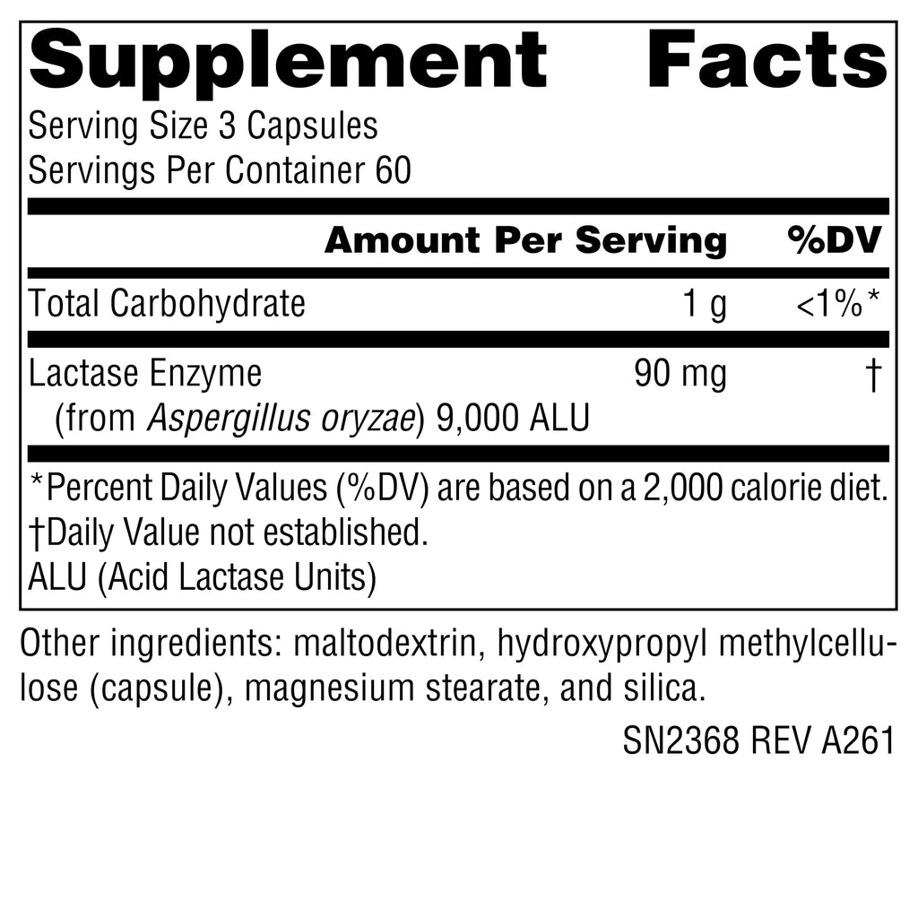Lactase Digest 180 Vegetarian Capsules E392