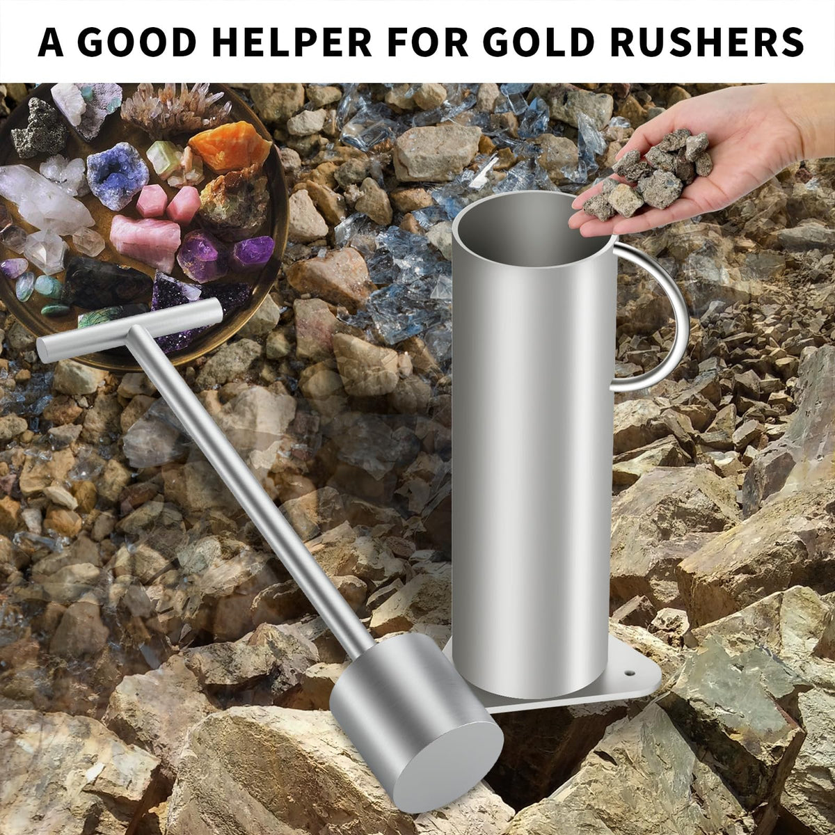 Stainless Steel Heavy Duty Rock Crusher D448