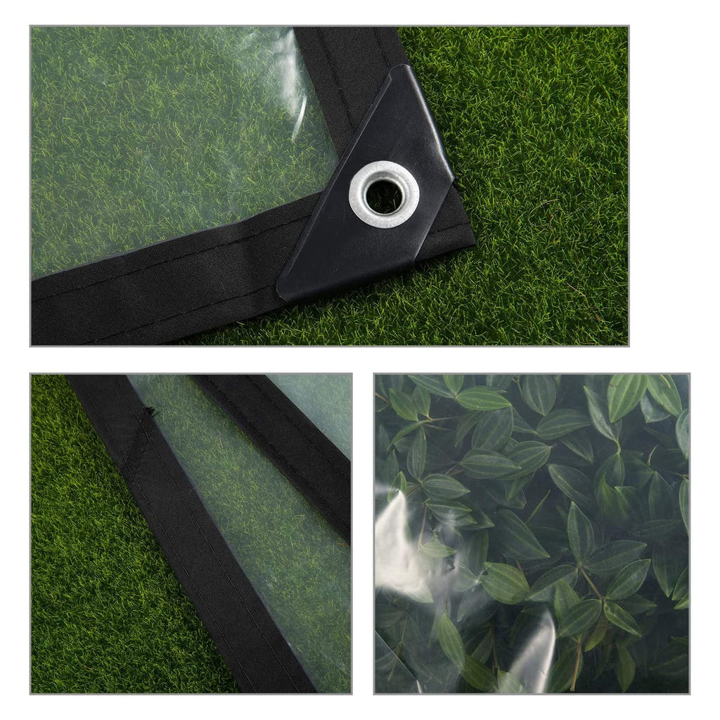 Heavy Duty Waterproof Clear 3x3ft Poly Tarp with Grommets Q963
