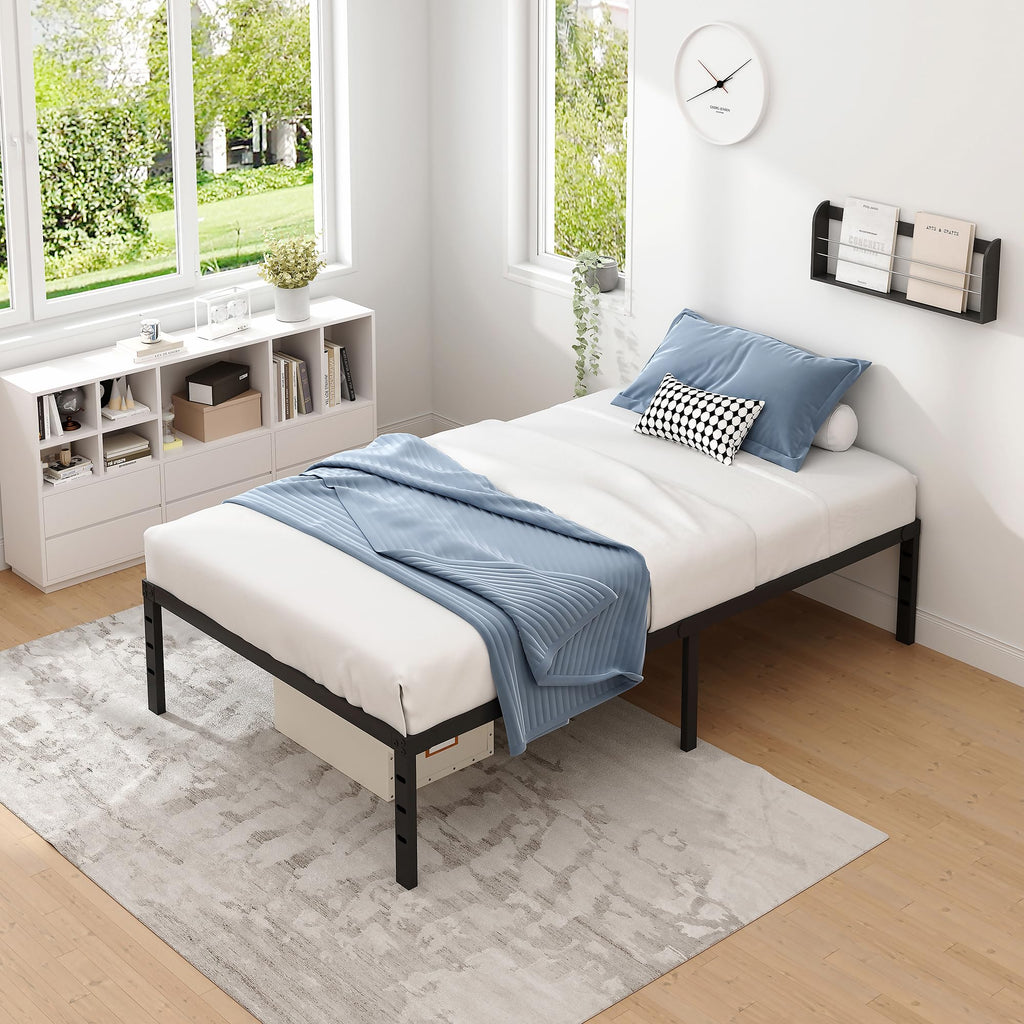 Metal Bed Frame with Storage Space, 14 Inch Q609