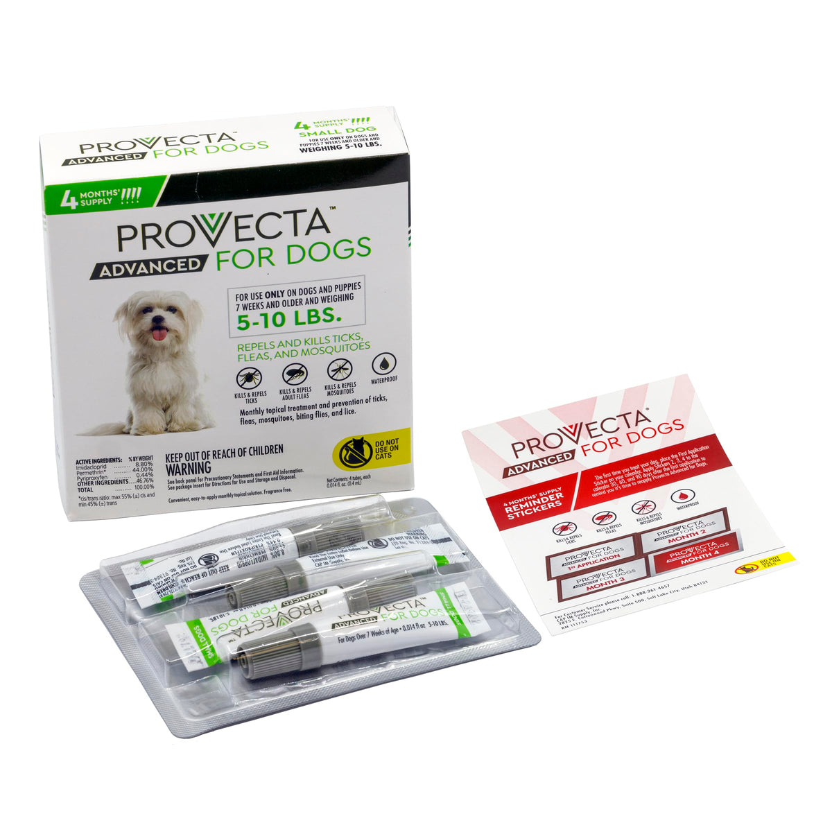 Flea & Tick for Small Dogs 5-10 lbs, 4-Month Supply N27114
