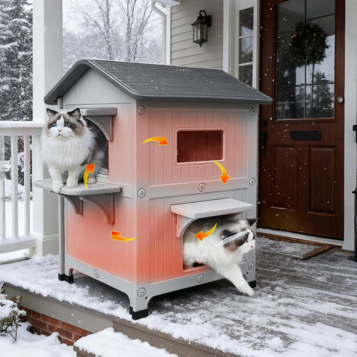 Insulated Outdoor Cat House C835899
