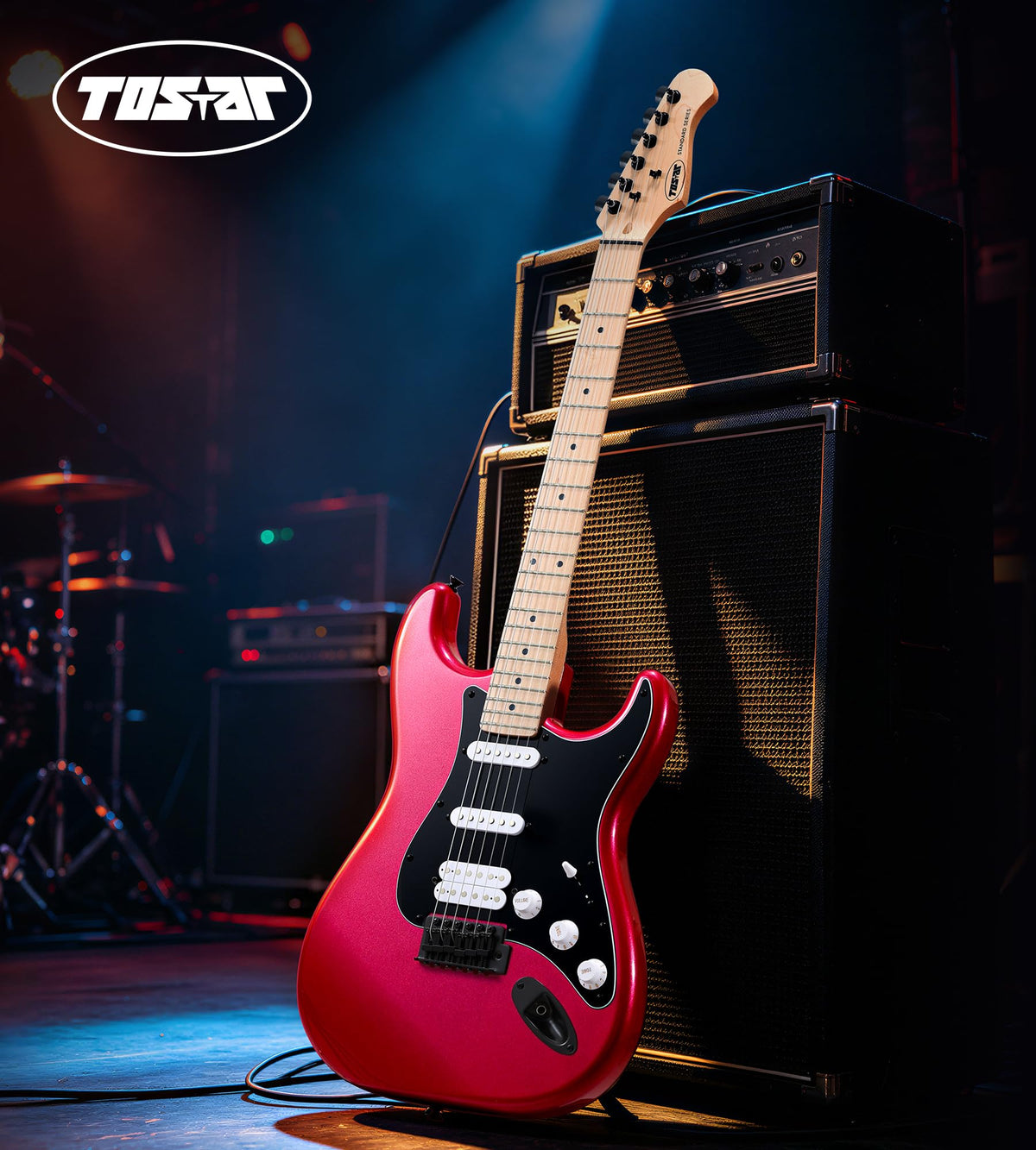 39" Electric Guitar Kit with Amp Sparkle Red Y76370