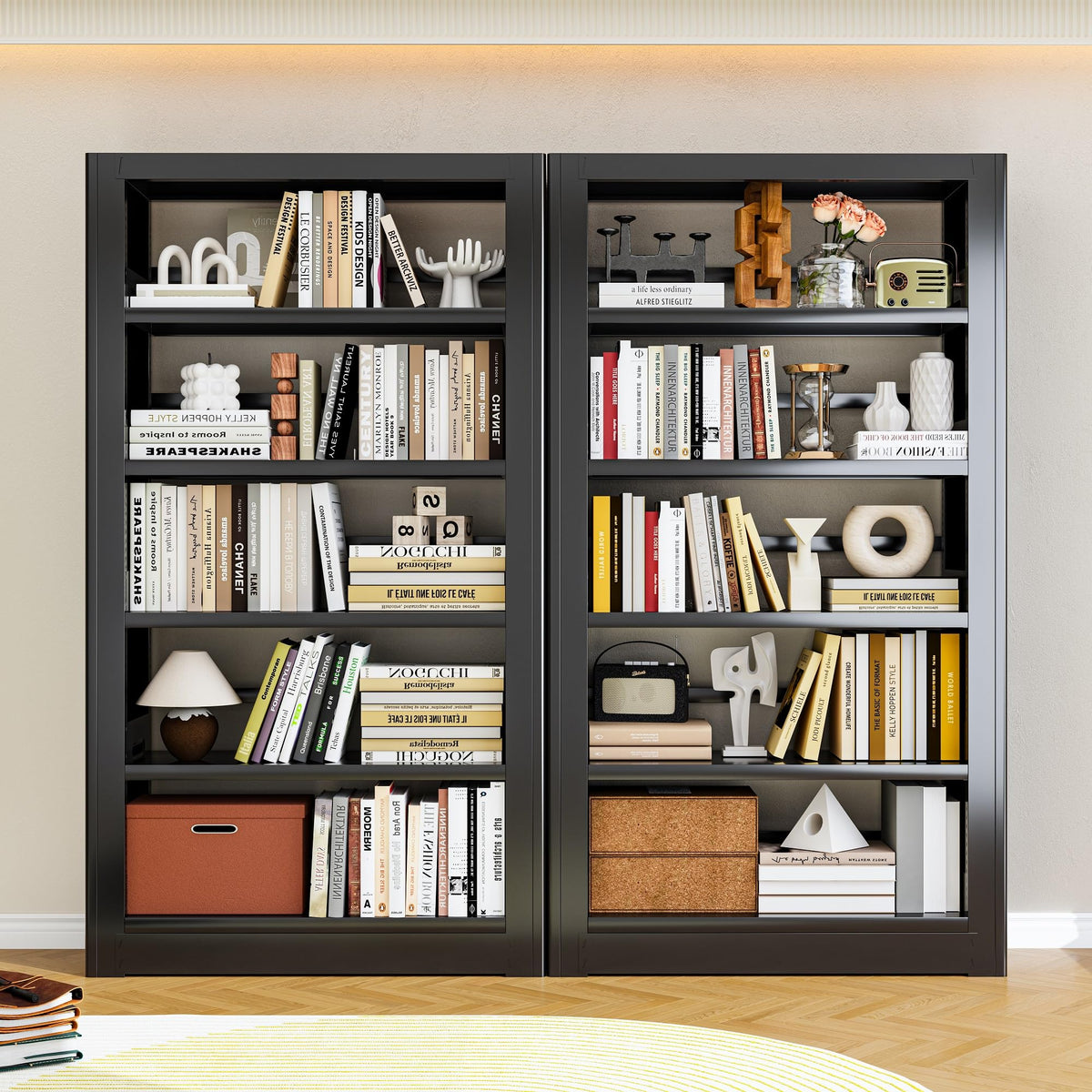 Heavy Duty 5-Shelf Metal Bookshelf U7350