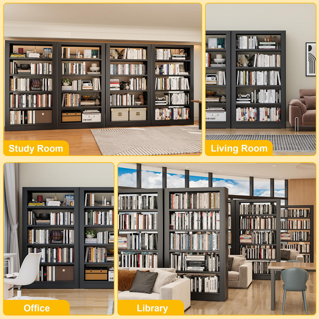 Heavy Duty 5-Shelf Metal Bookshelf U7350